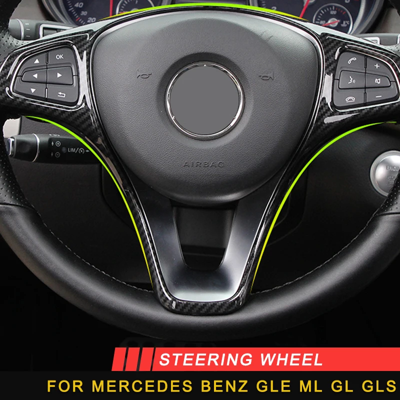 

For Mercedes Benz GLE ML GL GLS Steering Wheel Trim Cover Sticker Accessories Auto