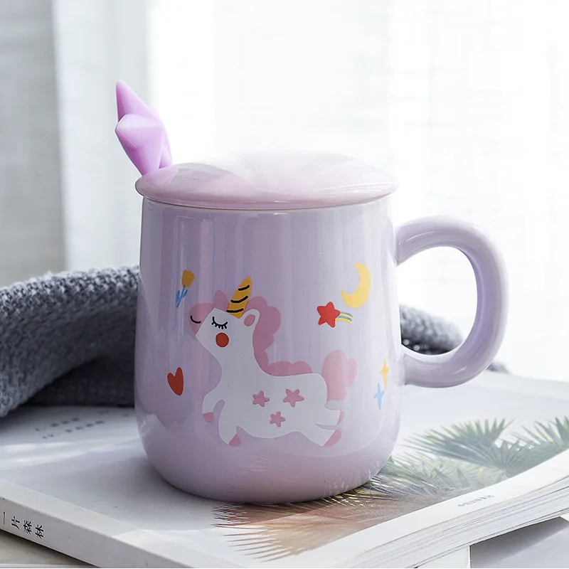 400 мл кружка Единорог кофейные чашки чашка для завтрака и кружки tazas de ceramica creativas
