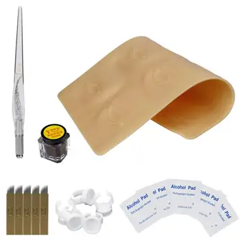 

Hot Professional 3D Permanent Eyebrow Tattoo Practice Kit/set Microbladings Pen Tattoo Pigment Dec.7