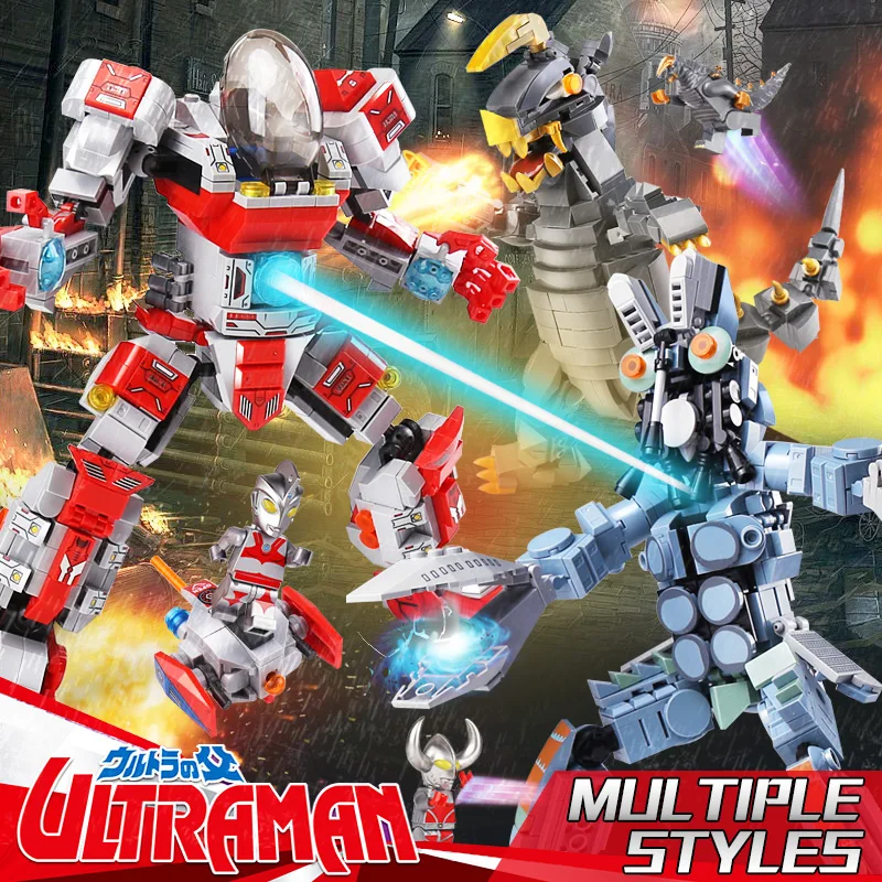 

Panlos 690003B 690004A 690004B UItraman Movie Series The UItraman Robot Baltan Monster Set Legoing Building Blocks Kids Gifts