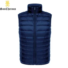 Новое поступление Для мужчин пуховой жилет Повседневное для отдыха зимняя куртка Для мужчин без рукавов зимний жилет Размеры S-3XL