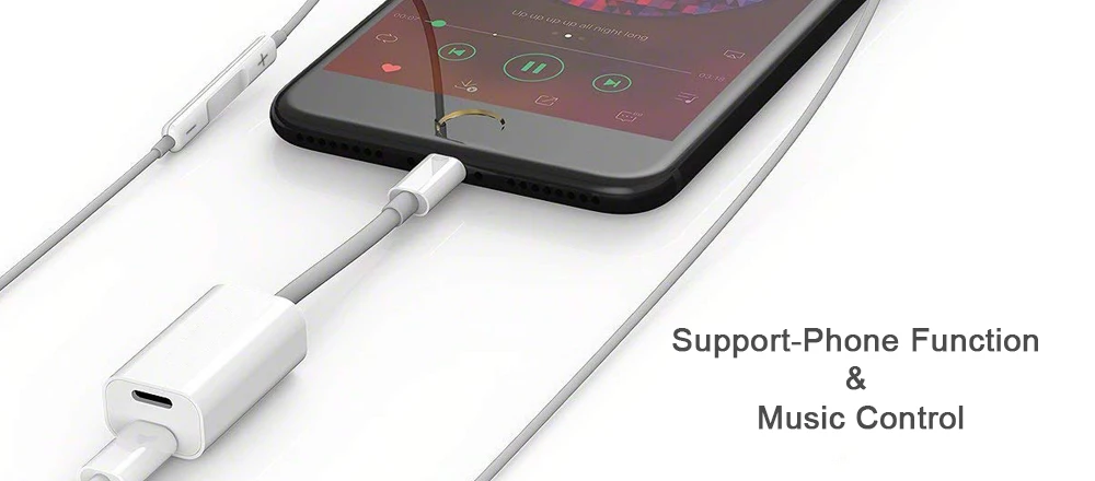 Portefeuille Dual AUX Adapter Splitter Converter For iPhone XS Max XR 7 Plus 8 X S Headphone Audio Earphone Adapter Connector (1)