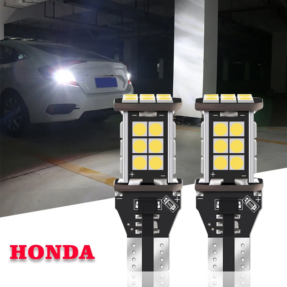 

White Canbus W16W T15 24SMD Backup Lamp Reverse Light Bulb For Honda Accord Civic 4D CRV fit Pilot 2009 2010 2011 2012 2013 2014
