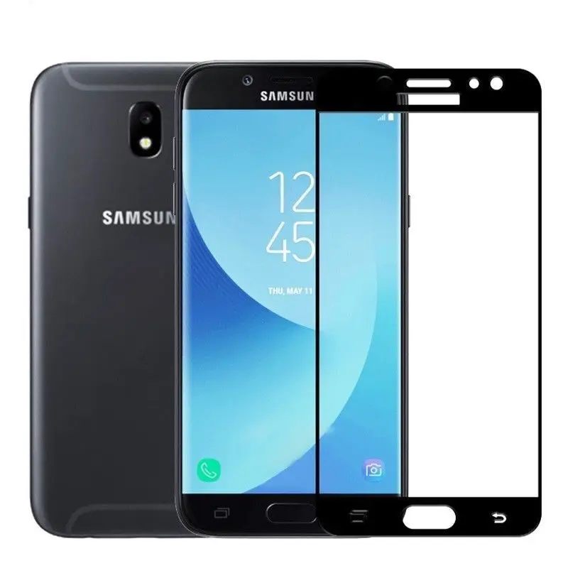 2.5D 9H полное покрытие закаленное стекло для Samsung Galaxy J3, J5, J7 года Pro Полный экран протектор J530 J730 J330 ЕС защитная пленка