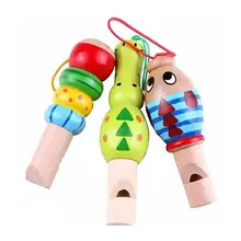 1 шт. деревянные, с животными из мультиков свисток музыкальный инструмент, игрушка обучающая игрушка милые музыкальные игрушки для малышей детей случайный цвет
