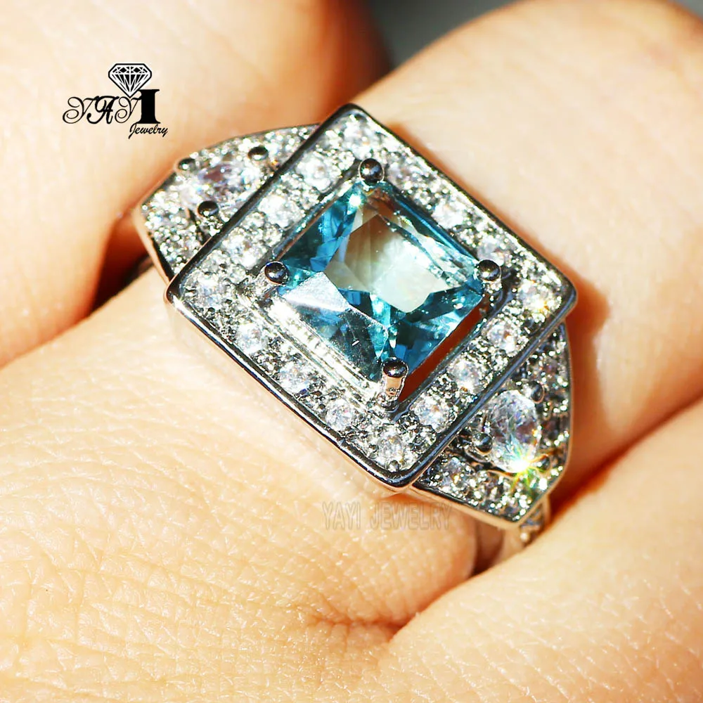Ювелирные изделия yayi Princess Cut 3 6 CT мульти циркон серебряный цвет обручальные
