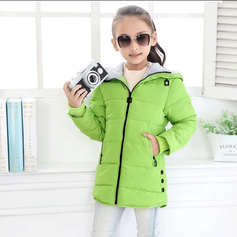 Child jacket Girl Jackets for girls winter coat 2017 fashion children clothing Kids Hooded Coat Thicken cotton-padded jacket
