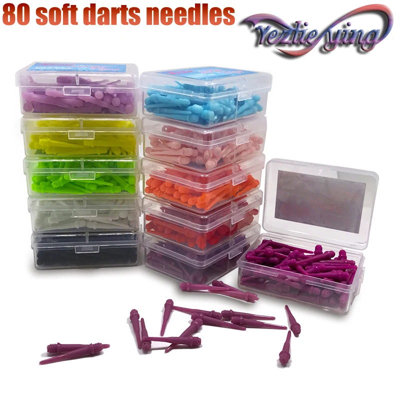 

80 шт./набор, универсальные электронные наконечники для Дартса 2BA