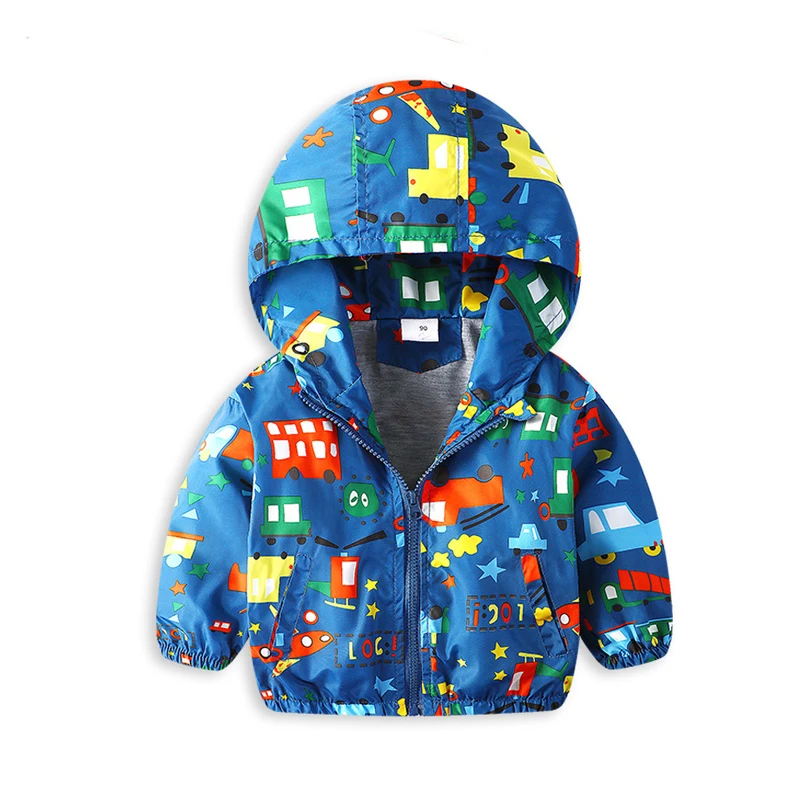 ACE LOVE Spring Cartoon Jacket For Kids 2018 Long Sleeved Hooded Baby