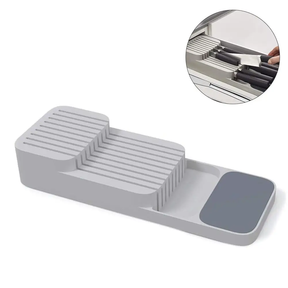 

Magical Knife Organizer Tray Knives Separation Finishing Storage Box Cutlery Spoon Kitchen Storage Organization Kitchen Tools