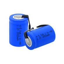 1-10 pièces batterie Ni-MH Rechargeable 1.2 V 2800mAh 4/5 Sub C(4/5SC) avec onglets à souder en Nickel pour outils électriques rasoir électrique