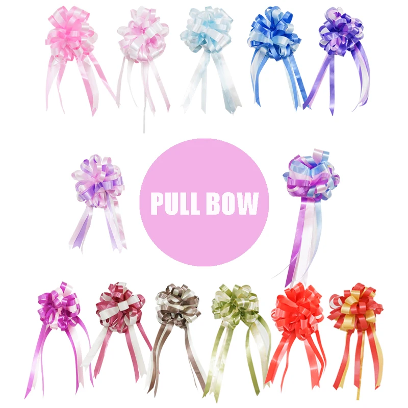 

1pc Pull Bow wedding baby shower birthday party Packing Romantic Home Car/door Decor DIY Pull Flower Ribbons