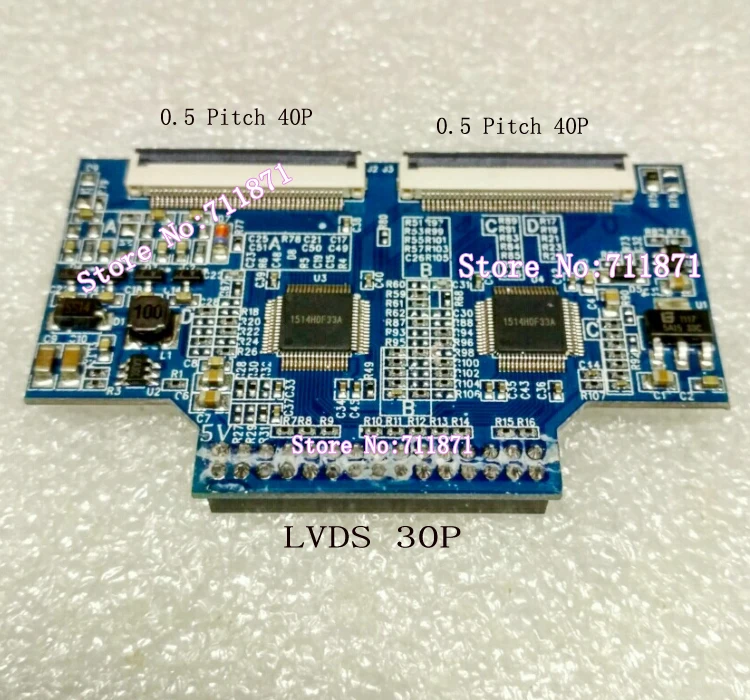 

TCON Parallel RGB 2ch 6bit 0.5 Pitch 40P HSD150SX84 HSD150X82 Adapter Plate T-CON Double 40Pin FPC FFC LVDS Conversion board