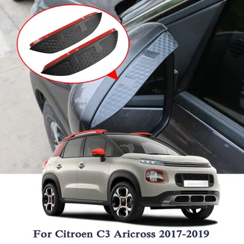 

Car Styling Car Rearview Mirror Rain Eyebrow Sticker For CITROEN C3 ARICROSS C4 C4L Sedan C5 TD RD C-Elysee Carbon Fiber Sticker