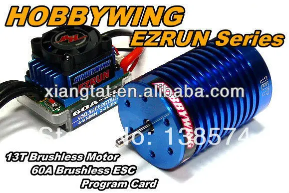 Бесщеточная комбинированная система Hobbywing EZRUN B6 13T 3300kv бесщеточный двигатель 60A ESC