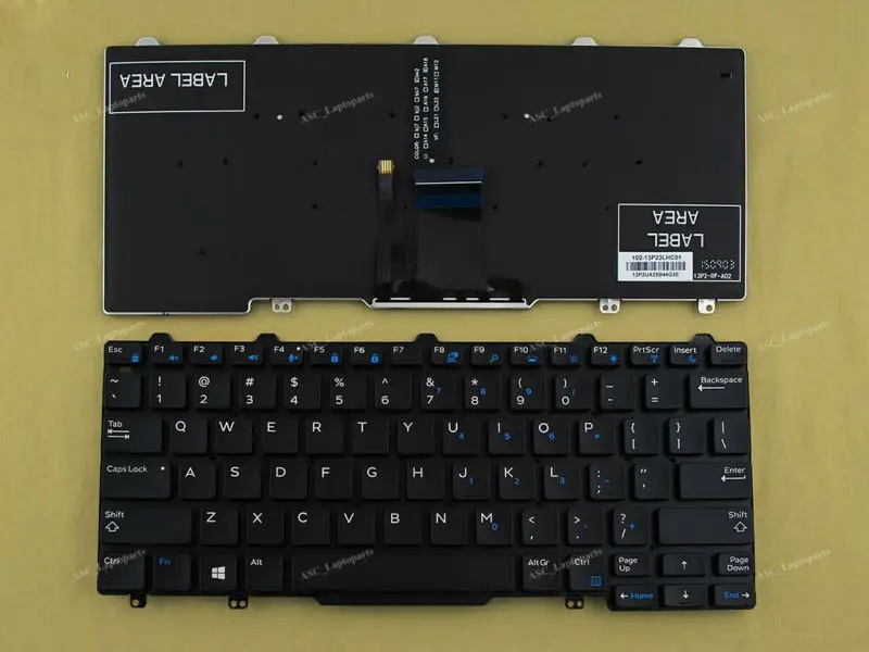 

New US English Keyboard For DELL Latitude E7250 E7270 E5250 BLACK Black Laptop Backlit,For Win8