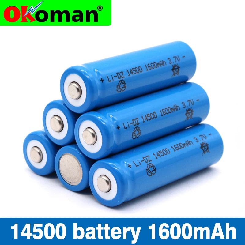 2 ~ 20 штук 100% оригинальный 14500 Батарея 3 7 V 1600 мАч литиевые батареи Литий-ионные