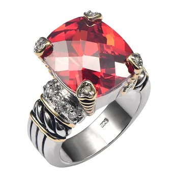 

Garnet 925 Sterling Silver Ring For Men and Women Size 6 7 8 9 10 F1337