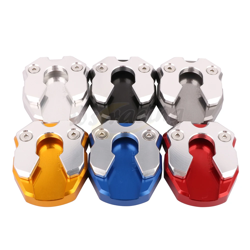 Motorcycle Kickstand Foot Side Stand Extension Pad Support Plate For 