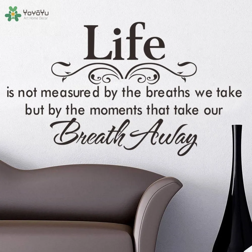 Us 7 8 31 Off Life Quotes Wall Sticker Master Bedroom Headboard Wall Decal Motto Poem Saying Home Decor Art Mural Modern Design Removablesy447 In