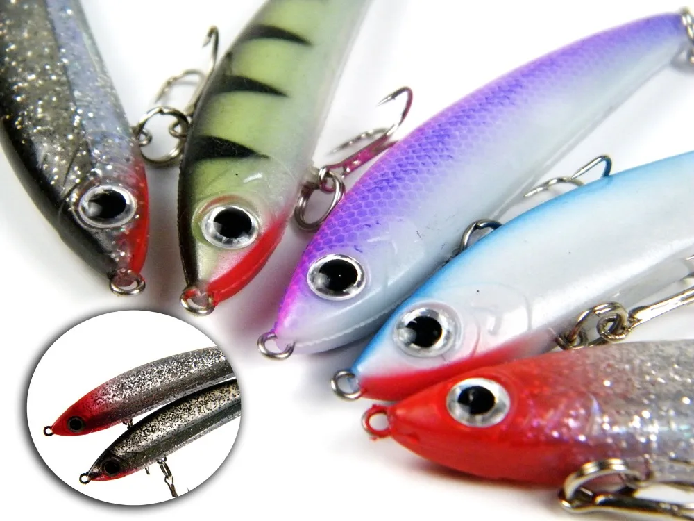 5 Pcs Pack QualyQualy Fishing Lure Kit Sinking Zinc Build Artificial