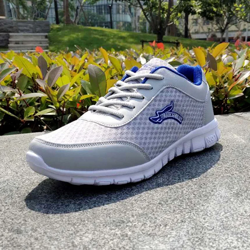 

2019 Sneakers Breathable Casual No-slip Men Vulcanize Shoes Male Air Mesh Lace up Wear-resistant Shoes tenis masculino