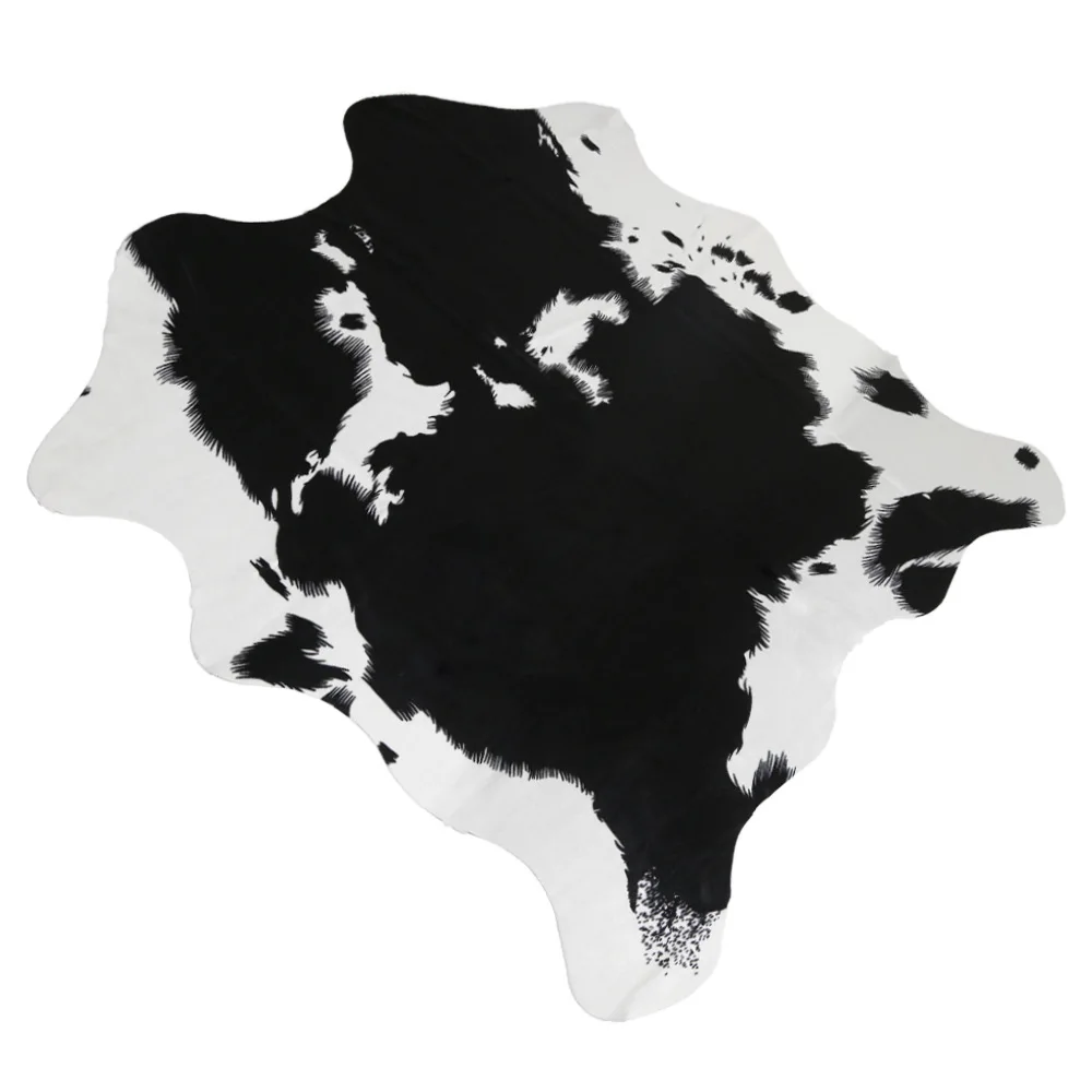 

Winter Hot Sale Zebra Rug New Dairy Cow Carpet Environmental Carpet For Living Room Bedroom Study Room Tapis Non-slip Chair Mat