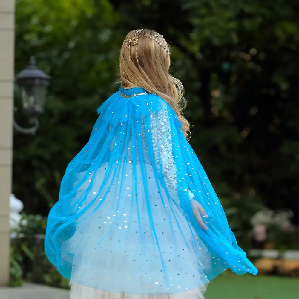 Детское пальто для девочек, сетчатый плащ с блестками, блестящая Милая шаль принцессы, вечерние праздничные костюмы, детская куртка, детская одежда