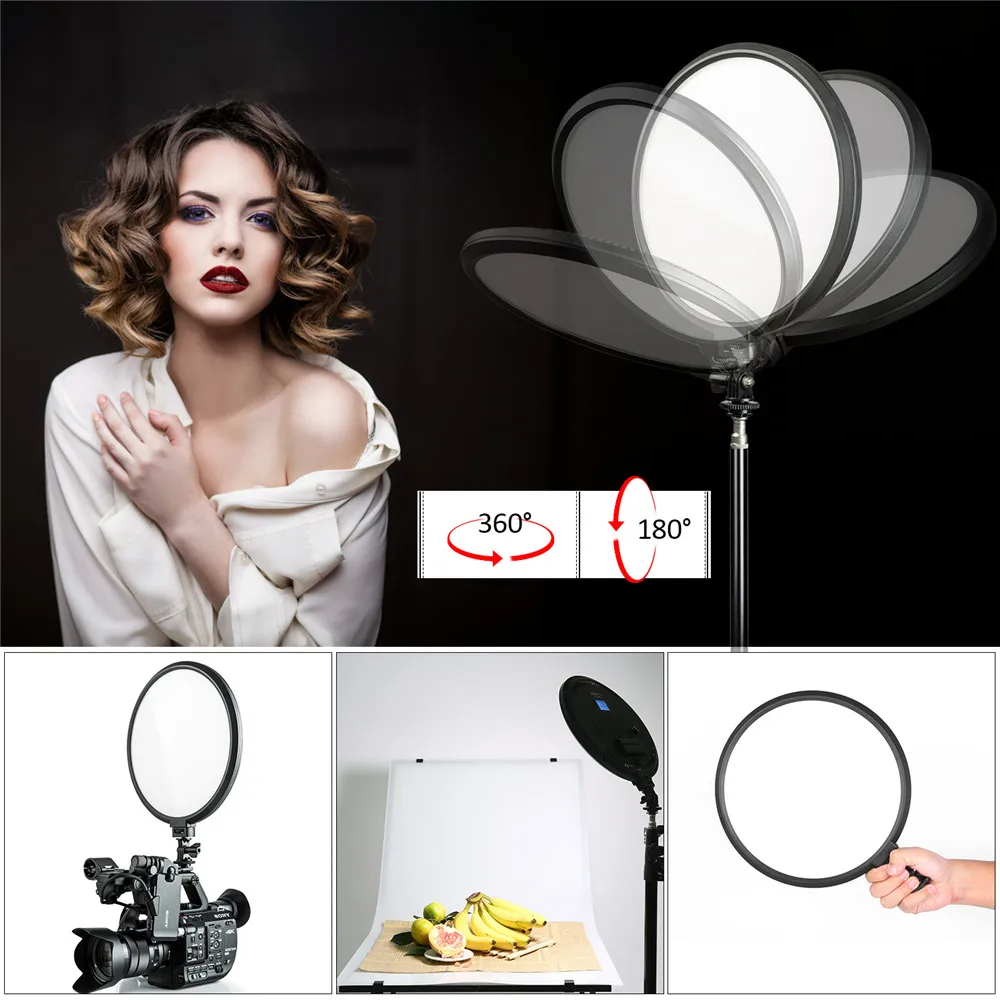 Viltrox VL-500T 25W LED Video Studio Light Lamp Slim Bi-Color Dimmable F550 Battery for camera photo shooting YouTube Video show