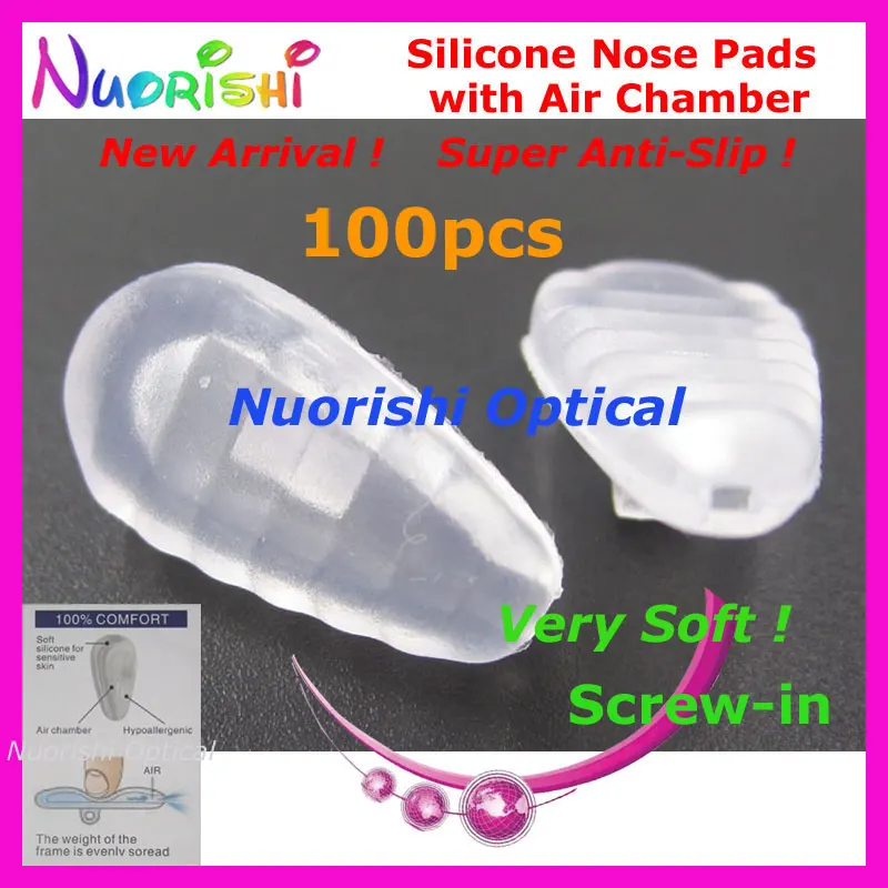 100 шт. силиконовые насадки для очков 14 мм|silicone nose pads|nose pad air |