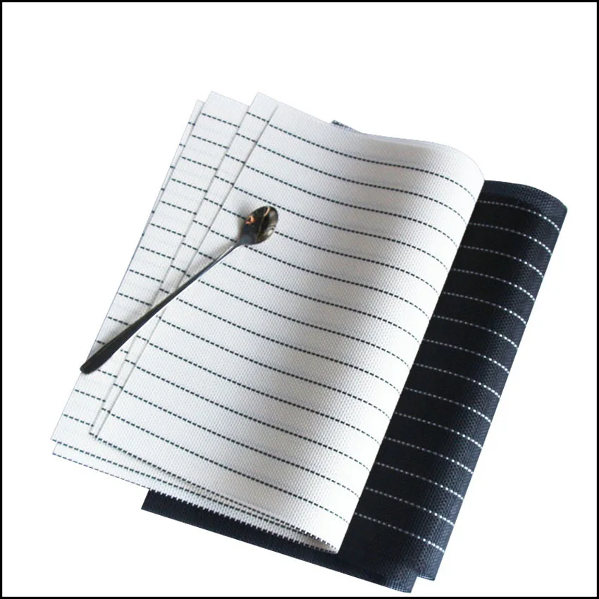 Whq 2 4 6 قطعة/الوحدة الطازجة مخطط مستطيل تحديد الموقع pvc الأزياء القرص عاء الوقايات طاولة الطعام ماء الجدول سادة