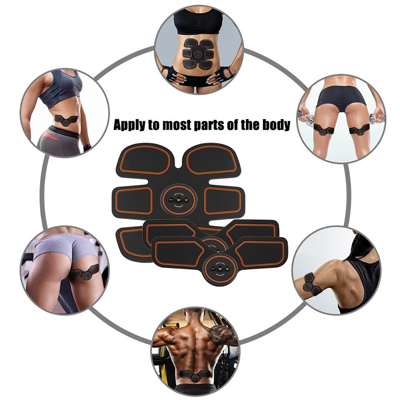 Rechargable Electric Pulse Treatment Muscle Stimulator EMS Stimulation Slimming Abdominal Muscle Exerciser Fitness Loss Weight-8
