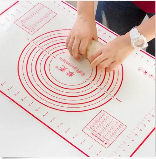 60*40 см Новая противопригарная силиконовая основа Стекло волокна раскатки теста большой Размеры коврик для выпечки подкладка для замешивания теста лист Торт Макарон Кухня инструменты