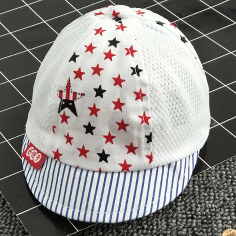 

Baby Boy Girl Hat Spring Autumn Baby's Pure Cotton Mesh Breathable Cap Newborn In summer 0-4 Month Funny Animal Printed