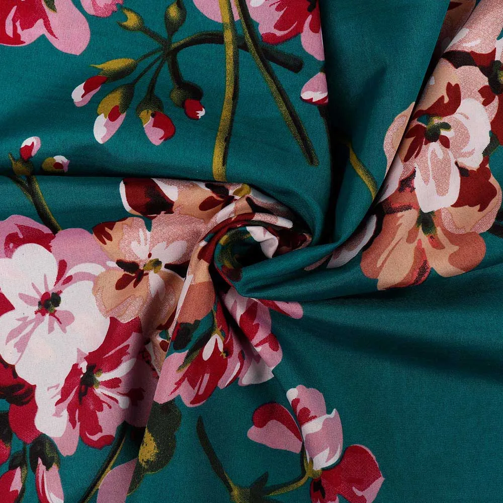 45*150 см Винтажные ткани мягкие полиэфирные Цветы Узор ткань для DIY шаль Бандана Повязка На Голову одежда пэчворк Швейные материалы - Цвет: 05