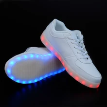 2017 man light up led luminous shoes color glowing casual fashion with new simulation sole charge for men adults neon basket