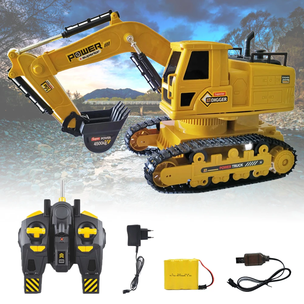

RC Excavator RC Engineering Tractor Car Toy Boy Simulation Toy Remote Control Toy Child Christmas Gift RC Truck