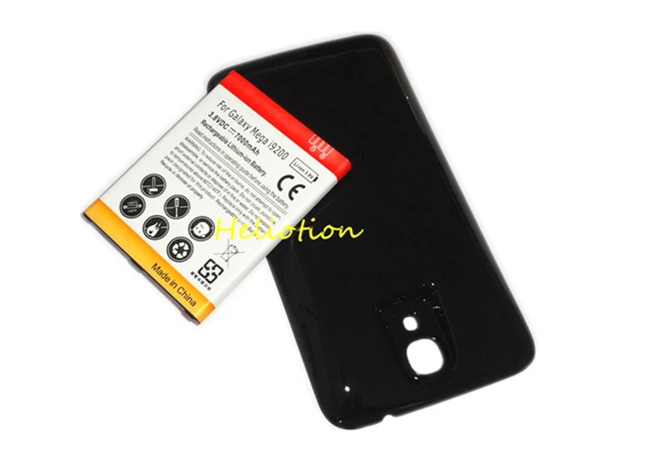

Mega 6.3 i9200 Battery 7000mAh + Black Cover Case for Samsung Galaxy Mega 6.3 i9200 B700BC High quality Extended Battery