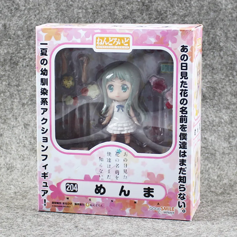 

Nendoroid 204 ANOHANA Honma Meiko 10cm PVC Action Figure Toys Menma Collectible Model Doll With Box