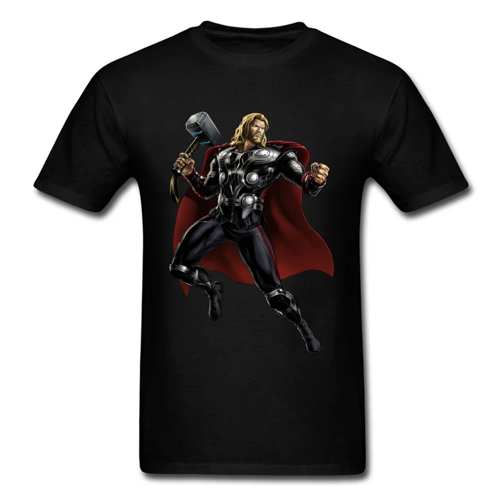 Avengers Thor Portrait Trendy 2018 Mens Black T Shirt 3D Anime Movie