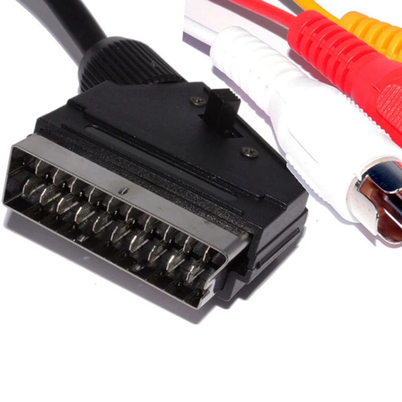 1 5 м Scart RCA тройной 3 x Phono кабель Композитное аудио и видео без свинца|Кабели HDMI| |