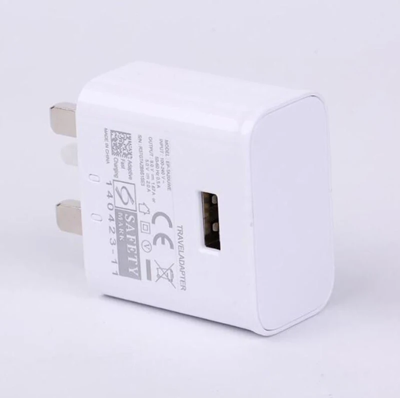 50 шт. быстрое зарядное устройство USB QC 2 0 5 V/2A адаптер Великобритания вилка для Samsung