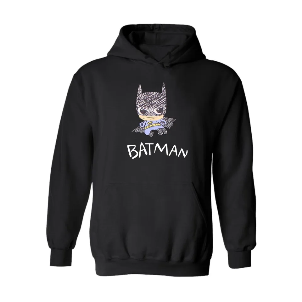 Fashion Batman XXS-4XL Winter Sweatshirts Graynavy Blue Hoodies Men Hip Hop Funny Street Wear Outerwear For Young Boys