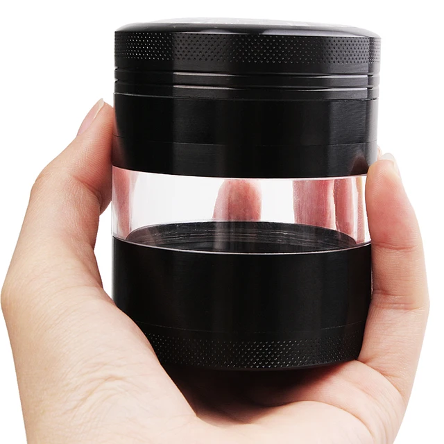 XL Herb Grinder PRO Metal, Huge 63 x 76mm Size with 4 Layers in 4 Colors GrinderGo