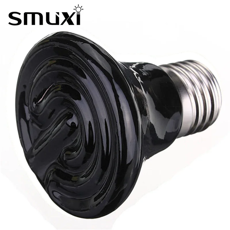 Smuxi Ceramic Infrared Pet Heating Lamp Bulb E27 25W 50W 75W 100W Heat