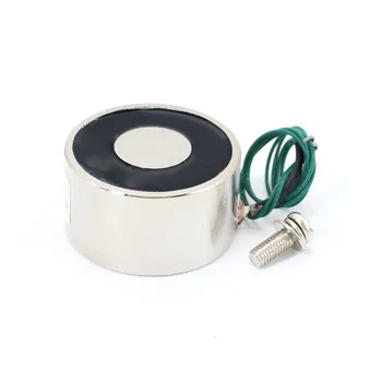 

49*21 DC 6V 12V 24V Waterproof Energized Hold Electromagnet 40kg Sucker electric magnet coil portable lift powerful 12 solenoid