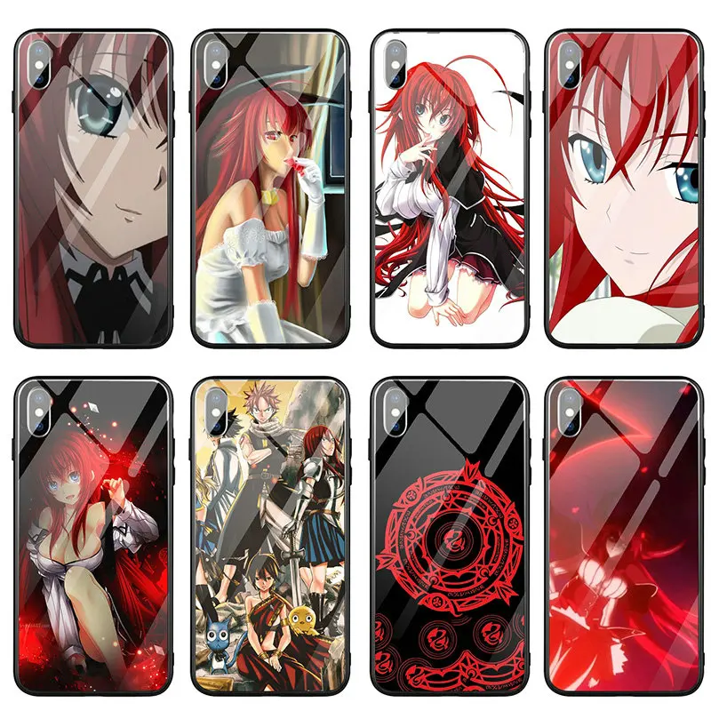 Чехлы из закаленного стекла для iPhone 5 мобильный телефон SE X XR XS Max 10 8 7 Plus 6 6S Shell Anime