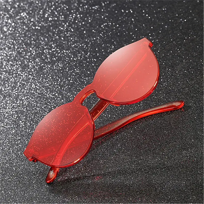 Women Summer Fashion Cat Eye Shades Sunglasses Integrated UV Candy Colored Casual Daily Glasses #4F09 (20)