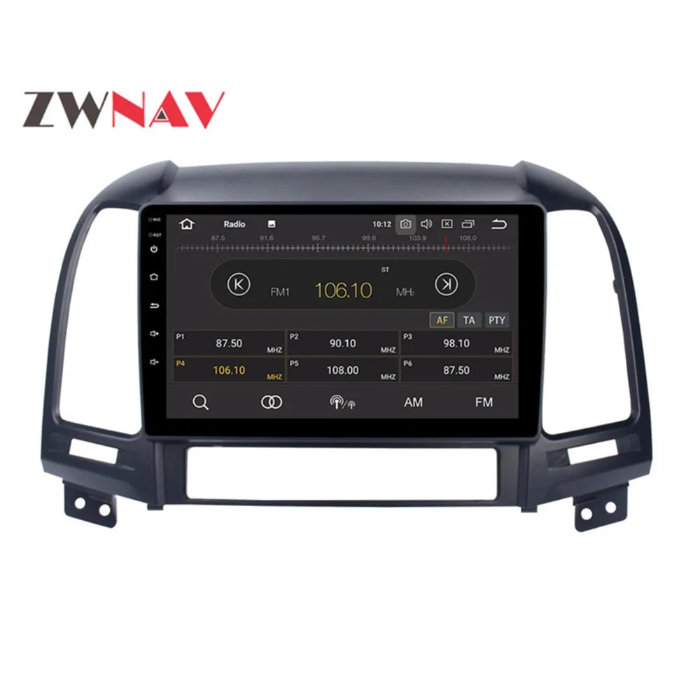 Discount Android 8.0 4+32GB 8 Core Car DVD Player GPS Navigation Headunit IPS Screen For Hyundai Santa Fe 2006-2012 Car Radio 2 din 1