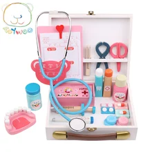 [Игрушка woo] Деревянный Игрушечные лошадки детей Медицина Box Детские Доктор игрушка Интимные аксессуары дети Игрушечные лошадки деревянный Игрушечные лошадки Лидер продаж